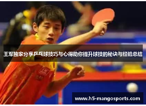 王军独家分享乒乓球技巧与心得助你提升球技的秘诀与经验总结